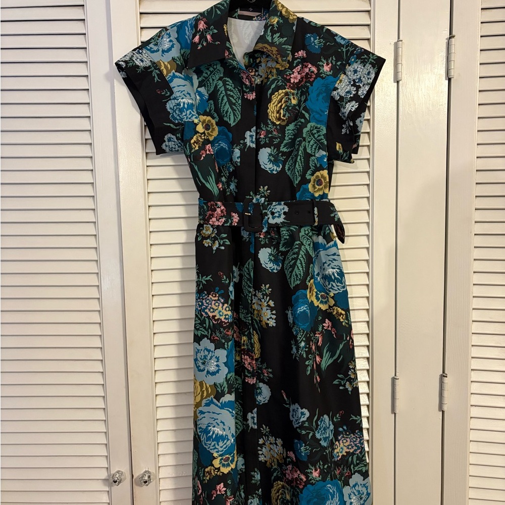 Tuckernuck Chloe Midi Dress sz M A-Line Collared Button Down with tags still on.